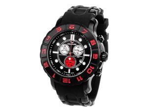 Aquaswiss 96XG061 Man's Chronograph Watch Swiss Rugged Collection Black and Red Bezel Black Case Rubber Strap Aquaswiss 96XG061 Man's Chronograph Watch Swiss Rugged Collection Black and Red Bezel Black Case Rubber Strap