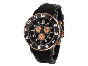 Aquaswiss 96XG036 Man's Chronograph Watch Swiss Rugged Collection Black and White Bezel Black Stainless Case Rubber Strap Aquaswiss 96XG036 Man's Chronograph Watch Swiss Rugged Collection Black and White Bezel Black Stainless Case Rubber Strap