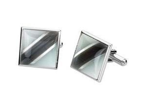 Mother of Pearl & Fiber Optical Glass Cuf Links Mother of Pearl & Fiber Optical Glass Cuf Links