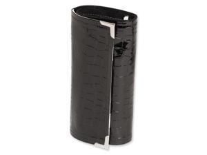 Black Crocodile Print Jewelry Roll Black Crocodile Print Jewelry Roll