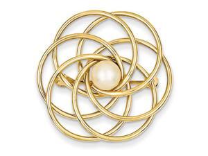 14K Yellow Gold Freshwater Cultured Pearl Pin 14K Yellow Gold Freshwater Cultured Pearl Pin