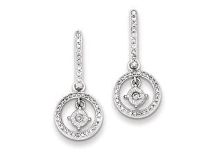 Sterling Silver Dangle Circle Post Earrings Sterling Silver Dangle Circle Post Earrings