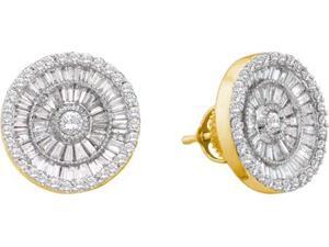 1.58ctw Round & Baguette Cut Diamond Stud Earrings 1.58ctw Round & Baguette Cut Diamond Stud Earrings