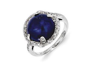 Sterling Silver Lapis and Diamond Ring Sterling Silver Lapis and Diamond Ring