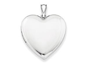 Sterling Silver 24mm Plain Heart Locket Sterling Silver 24mm Plain Heart Locket