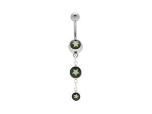 Star Logo Dangle Belly Button Ring Star Logo Dangle Belly Button Ring