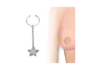 Non Piercing Dangle Star Nipple Clip Non Piercing Dangle Star Nipple Clip