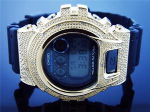 Men Casio G Shock 0.15CT Diamond Black Face Watch 6900 Men Casio G Shock 0.15CT Diamond Black Face Watch 6900