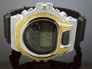 Men's Casio G Shock 0.15CT Diamonds Two Tone Watch 6900 Men's Casio G Shock 0.15CT Diamonds Two Tone Watch 6900
