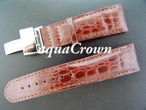New Aqua Master double pin leather Brown band 24mm New Aqua Master double pin leather Brown band 24mm