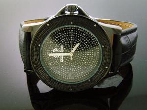 Super Techno by Joe Rodeo 0.10CT diamonds Watch Black Face & Case Super Techno by Joe Rodeo 0.10CT diamonds Watch Black Face & Case
