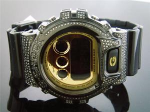 Casio G Shock 3.50CT Full Case White diamonds Gold Face & Case Watch Casio G Shock 3.50CT Full Case White diamonds Gold Face & Case Watch