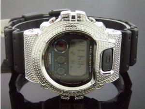Men Casio G Shock 0.15CT Diamond Black Face Watch 6900 white diamonds Men Casio G Shock 0.15CT Diamond Black Face Watch 6900 white diamonds