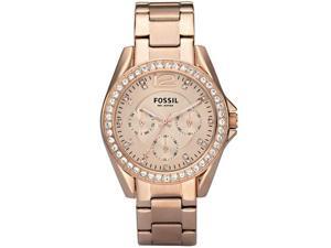 Fossil ES2811 Riley Multifunction Rose Gold-plated Ladies Watch Fossil ES2811 Riley Multifunction Rose Gold-plated Ladies Watch