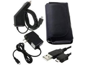 Fosmon Horizontal Leather Pouch + Rapid Car Charger + Home Wall Charger + USB Data Charge Sync Cable for Motorola Atrix 4G MB860 / HTC Evo 4G Fosmon Horizontal Leather Pouch + Rapid Car Charger + Home Wall Charger + USB Data Charge Sync Cable for Motorola Atrix 4G MB860 / HTC Evo 4G