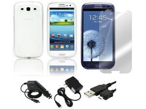 Fosmon X-Shape Flexible TPU Gel Case + Rapid Car Charger + Home Wall Charger + USB Data Charge Sync Cable + Screen Protector for Samsung Galaxy S3 S III Fosmon X-Shape Flexible TPU Gel Case + Rapid Car Charger + Home Wall Charger + USB Data Charge Sync Cable + Screen Protector for Samsung Galaxy S3 S III
