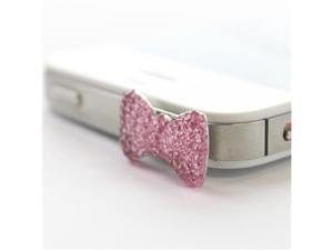 Fosmon Bow Design Universal Dust Cap for 3.5 MM Jack - Pink Fosmon Bow Design Universal Dust Cap for 3.5 MM Jack - Pink