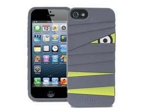 iLuv Mummy & Ninja Series Silicone Case for Apple iPhone 5 (Mummy) - Gray/Green iLuv Mummy & Ninja Series Silicone Case for Apple iPhone 5 (Mummy) - Gray/Green