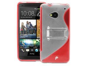 Fosmon S-Line Slim Flexible Wave Hybrid PC+TPU Hard Kick Stand Case Cover Skin for HTC One M7 - Red Fosmon S-Line Slim Flexible Wave Hybrid PC+TPU Hard Kick Stand Case Cover Skin for HTC One M7 - Red
