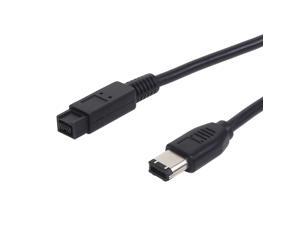 Fosmon IEEE 1394b Firewire 800 Cable 9 pin - 6 pin M / M, Male to Male, 6 ft Black Fosmon IEEE 1394b Firewire 800 Cable 9 pin - 6 pin M / M, Male to Male, 6 ft Black