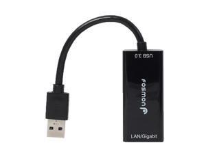 Fosmon USB 3.0 to RJ45 10/100/1000Mbps Gigabit Ethernet
LAN Network Adapter AX88179 Chipset - Black Fosmon USB 3.0 to RJ45 10/100/1000Mbps Gigabit Ethernet
LAN Network Adapter AX88179 Chipset - Black