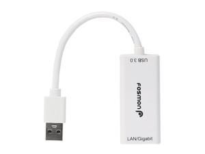 Fosmon USB 3.0 to RJ45 10/100/1000Mbps Gigabit Ethernet
LAN Network Adapter AX88179 Chipset - White Fosmon USB 3.0 to RJ45 10/100/1000Mbps Gigabit Ethernet
LAN Network Adapter AX88179 Chipset - White