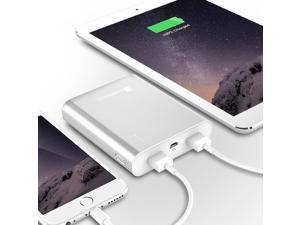 GreatShield PowerTank 10400mah Compact High Capacity Power Bank Portable External Battery Charger Pack (Dual 1.0A/2.1A USB Output with Metal Casing & LED's) - Silver GreatShield PowerTank 10400mah Compact High Capacity Power Bank Portable External Battery Charger Pack (Dual 1.0A/2.1A USB Output with Metal Casing & LED's) - Silver