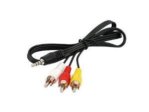 6FT 3.5 mm to 3 RCA AV Camcorder Video Cable Sony JVC 6 6FT 3.5 mm to 3 RCA AV Camcorder Video Cable Sony JVC 6