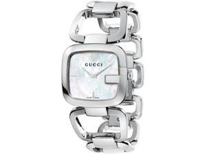 Gucci G Gucci Mother of Pearl Dial Stainless Steel Ladies Watch YA125404 Gucci G Gucci Mother of Pearl Dial Stainless Steel Ladies Watch YA125404