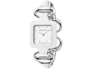 Gucci 1921 White Dial White Leather Strap Ladies Watch YA130404 Gucci 1921 White Dial White Leather Strap Ladies Watch YA130404