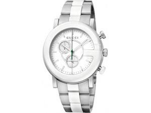 Gucci G-Timeless Chronograph Steel and Ceramic Mens Watch YA101345 Gucci G-Timeless Chronograph Steel and Ceramic Mens Watch YA101345