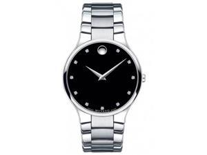 Movado Serio Diamond Black Dial Stainless Steel Mens Watch 0606490 Movado Serio Diamond Black Dial Stainless Steel Mens Watch 0606490