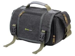 Evecase Vintage Canvas Messenger SLR Camera case/bag with Shoulder Strap for Canon Nikon Sony Panasonic FujiFilm Olympus Pentax and more DSLR Camera Evecase Vintage Canvas Messenger SLR Camera case/bag with Shoulder Strap for Canon Nikon Sony Panasonic FujiFilm Olympus Pentax and more DSLR Camera