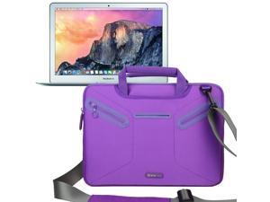 Evecase 2015 New MacBook Air 13, 13.3 inch Laptop (NEWEST VERSION) Multi-functional Neoprene Messenger Case Tote Bag - Purple Evecase 2015 New MacBook Air 13, 13.3 inch Laptop (NEWEST VERSION) Multi-functional Neoprene Messenger Case Tote Bag - Purple