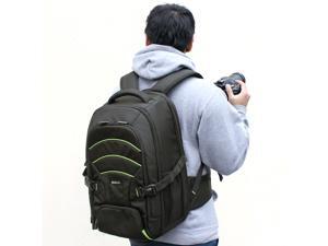 Evecase Professional Large DSLR Camera/Lens Kit/Laptop Travel Backpack for Canon EOS 70D, 60D, 7D, T6s, T6i, T5i, T5, T4i, T3, T3i SLR – Black/Green Evecase Professional Large DSLR Camera/Lens Kit/Laptop Travel Backpack for Canon EOS 70D, 60D, 7D, T6s, T6i, T5i, T5, T4i, T3, T3i SLR – Black/Green