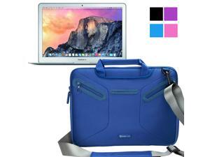 Evecase Apple MacBook Air 13, 13.3 inch Laptop Case, Supper Protection Sleeve Shoulder Bag / Multi-functional Briefcase Carrying Messenger Case Tote Bag w/ Handle and Shoulder Strap - Blue Evecase Apple MacBook Air 13, 13.3 inch Laptop Case, Supper Protection Sleeve Shoulder Bag / Multi-functional Briefcase Carrying Messenger Case Tote Bag w/ Handle and Shoulder Strap - Blue