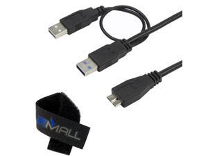 EZOWare® USB 3.0 A Male to Micro-B Y Cable for Hard Drive Disk HDD, PC, Computer, Smartphone, Laptop, Wii-U and more *with Cable Tie* EZOWare® USB 3.0 A Male to Micro-B Y Cable for Hard Drive Disk HDD, PC, Computer, Smartphone, Laptop, Wii-U and more *with Cable Tie*
