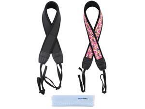 GTMax 2 Pack Soft Neoprene Camera Neck Strap-Pink Flower / Black for FujiFilm S4200 S4500 S4600 S4700 S4800 S6800 S6600 S6700 S8200 S8300 S8400W HS25EXR HS28EXR HS30EXR HS50EXR *with Cleaning Cloth* GTMax 2 Pack Soft Neoprene Camera Neck Strap-Pink Flower / Black for FujiFilm S4200 S4500 S4600 S4700 S4800 S6800 S6600 S6700 S8200 S8300 S8400W HS25EXR HS28EXR HS30EXR HS50EXR *with Cleaning Cloth*