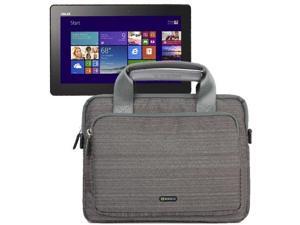 Evecase Suit Fabric Multi-functional Neoprene Briefcase Case Tote Bag for Asus Transformer Book T100 / T100TA-C1-GR 10.1" Detachable 2-in-1 Touchscreen Laptop (Gray) Evecase Suit Fabric Multi-functional Neoprene Briefcase Case Tote Bag for Asus Transformer Book T100 / T100TA-C1-GR 10.1" Detachable 2-in-1 Touchscreen Laptop (Gray)