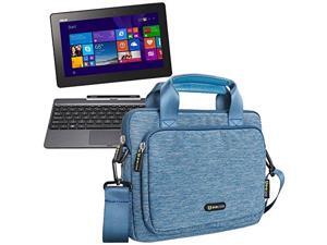 Evecase Asus Transformer Book T100 Case Bag, Suit Fabric Universal Sleeve Briefcase Case Tote Bag Messenger w/ Handle & Shoulder Strap – Blue Evecase Asus Transformer Book T100 Case Bag, Suit Fabric Universal Sleeve Briefcase Case Tote Bag Messenger w/ Handle & Shoulder Strap – Blue