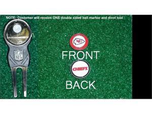 Kansas City ChiefsNFL Divot Tool w/ One Double Sided Ball Marker Kansas City ChiefsNFL Divot Tool w/ One Double Sided Ball Marker