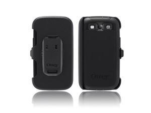 OEM Otterbox Samsung Galaxy S3 Defender Series Silicone Over Hard Plastic Snap On Case Cover W/ Holster - Black OEM Otterbox Samsung Galaxy S3 Defender Series Silicone Over Hard Plastic Snap On Case Cover W/ Holster - Black