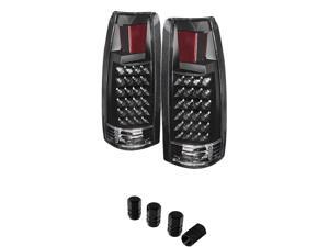 Chevy C/K Series 1500/2500/3500 / GMC Sierra / Blazer / Jimmy / Suburban / Tahoe LED Tail Lights Black Housing With Clear Lens + Free Gift Tires Valve Stem Cap 4pcs Silver. Chevy C/K Series 1500/2500/3500 / GMC Sierra / Blazer / Jimmy / Suburban / Tahoe LED Tail Lights Black Housing With Clear Lens + Free Gift Tires Valve Stem Cap 4pcs Silver.