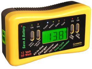 Granite Digital Save-A-Battery 9999 12 Volt 50 Watt Battery Charger Maintainer Tester w/Deep Cycle Granite Digital Save-A-Battery 9999 12 Volt 50 Watt Battery Charger Maintainer Tester w/Deep Cycle
