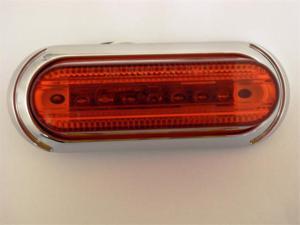 AutoSmart LED OBLONG CLEARANCE / SIDE MARKER LIGHT RED W CHROME BEZEL KL-15112RE AutoSmart LED OBLONG CLEARANCE / SIDE MARKER LIGHT RED W CHROME BEZEL KL-15112RE