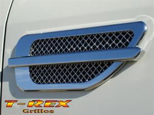 T-REX Side Vents - Billet Chrome Plated - Escalade Style - 10.5"x4" CHROME 54001 T-REX Side Vents - Billet Chrome Plated - Escalade Style - 10.5"x4" CHROME 54001