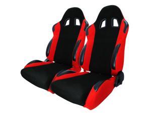 Spec-D Tuning Bride Sty Racing Seats - Black/Red - Cloth - Pair RS-505-2 Spec-D Tuning Bride Sty Racing Seats - Black/Red - Cloth - Pair RS-505-2