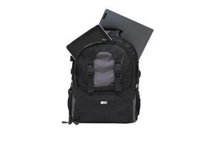 SLR Camera, lens, flash compartment, and 17" Laptop All-in-One Backpack. SLR Camera, lens, flash compartment, and 17" Laptop All-in-One Backpack.