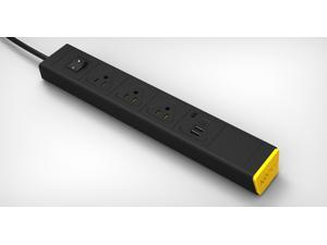KBAR 3 AC Outlet with Dual 2.1A USB Charger (Black Aluminum + Yellow End Cap) KBAR 3 AC Outlet with Dual 2.1A USB Charger (Black Aluminum + Yellow End Cap)