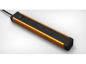 KBAR 3 AC Outlet with Dual 2.1A USB Charger (Orange Aluminum + Black End cap) KBAR 3 AC Outlet with Dual 2.1A USB Charger (Orange Aluminum + Black End cap)
